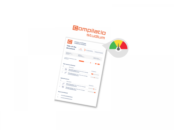 Compilatio Studium - plagiarism detector - plagiarism checker for internship reports