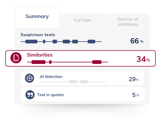 Studium, an easy-to-use plagiarism and AI checker