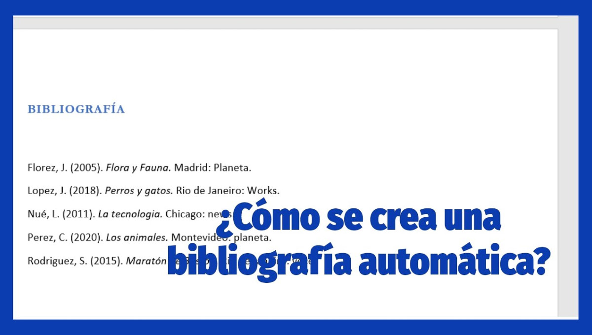 tutorial bibliografía automática word
