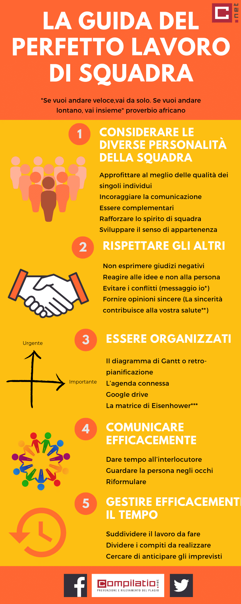 lavoro di squadra infografica