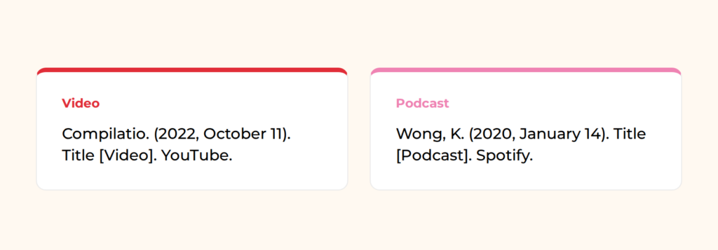 How to cite a video or podcast in APA