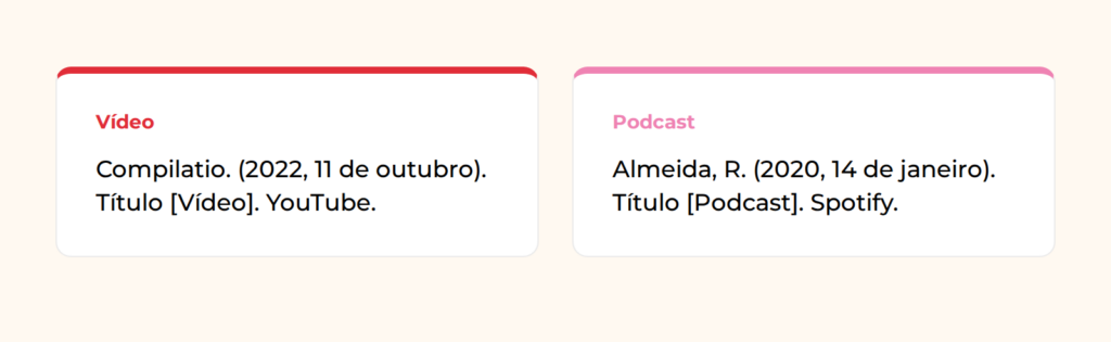 Citar um vídeo ou podcast norma apa