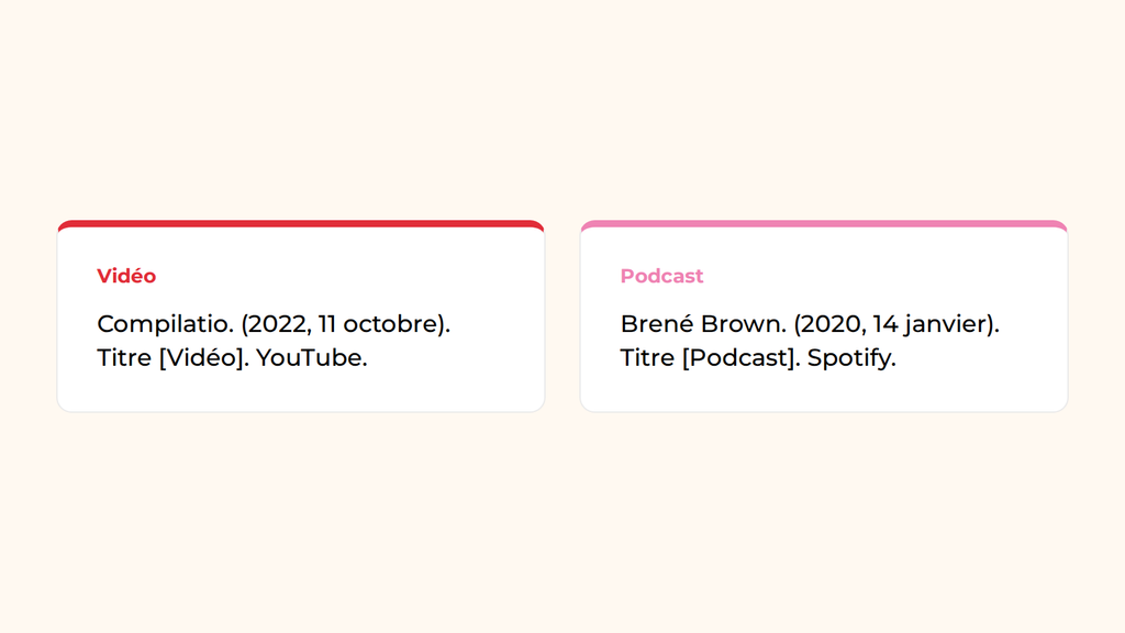 citer une vidéo ou un podcast - format apa